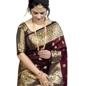 Silk Saree With Blouse Piece For Wedding